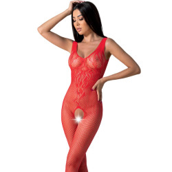 Passion - Bs098 Bodystocking Rouge Taille Unique